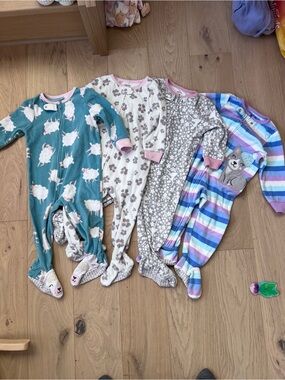 4x fleece Footed Pajama